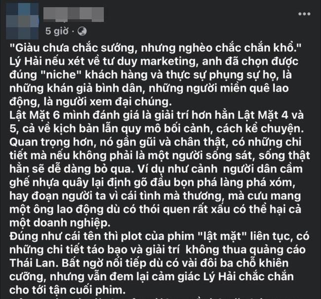 Khán giả review nóng Lật Mặt 6 - Con Nhót Mót Chồng: Khen Lý Hải lên trình, một nhân vật duyên không kém Thu Trang - Thái Hòa - Ảnh 9.