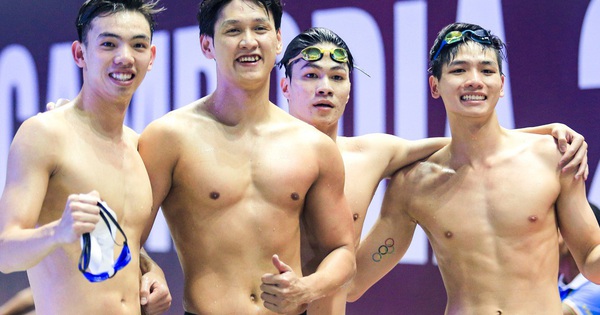 Dàn “hotboy” 6 múi đội tuyển bơi thi đấu xuất thần giành HCV SEA Games 32