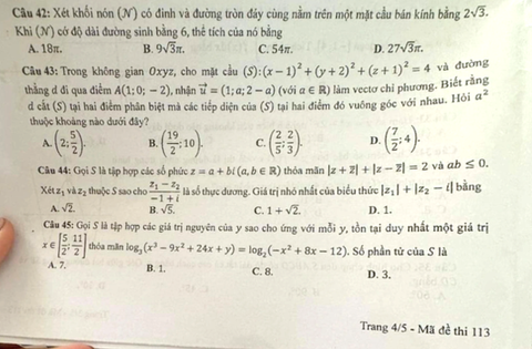 Lại thêm nghi vấn lọt đề Toán thi tốt nghiệp, Bộ GD&ĐT nói gì?