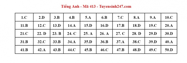 Cập nhật đáp án môn Tiếng Anh kỳ thi tốt nghiệp THPT 2023 - Ảnh 5.