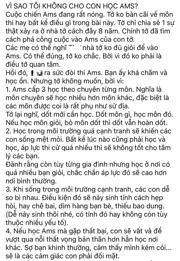 Chuyên gia giáo dục chia sẻ lý do không cho con học trường Ams gây tranh cãi - Ảnh 1.