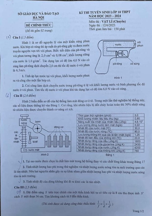 Hi hữu đề thi vào lớp 10 chuyên ở Hà Nội, làm đúng hết cũng chỉ được 9,5 điểm - Ảnh 1.