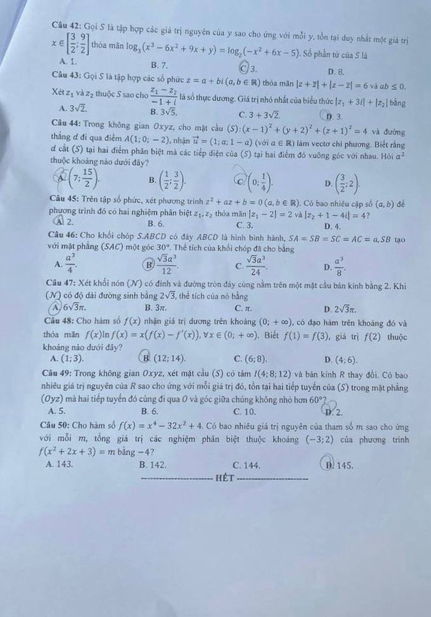 Đề thi môn Toán THPT quốc gia 2023 - Ảnh 5.
