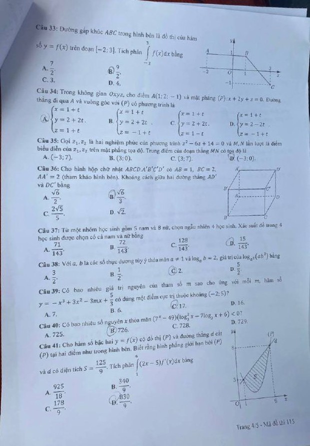 Đề thi môn Toán THPT quốc gia 2023 - Ảnh 4.