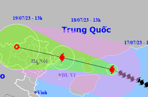 Bão số 1 tiến thẳng vào vịnh Bắc Bộ, hoàn lưu bão bao trùm …