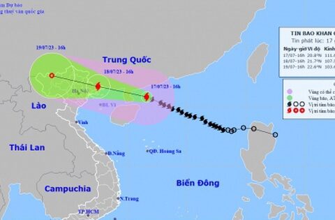 bão số 1 talim di chuyển nhanh, áp sát Móng Cái (Quảng Ninh)