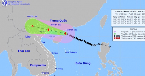 bão số 1 talim di chuyển nhanh, áp sát Móng Cái (Quảng Ninh)