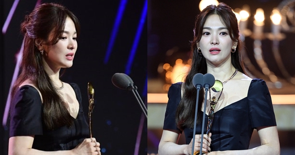 Song Hye Kyo bật khóc nghẹn ngào khi thắng Daesang ở Rồng Xanh 2023