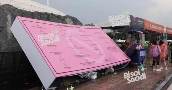 Mưa to trước giờ diễn show BLACKPINK ngày 2: Gió lớn quật sập cả banner