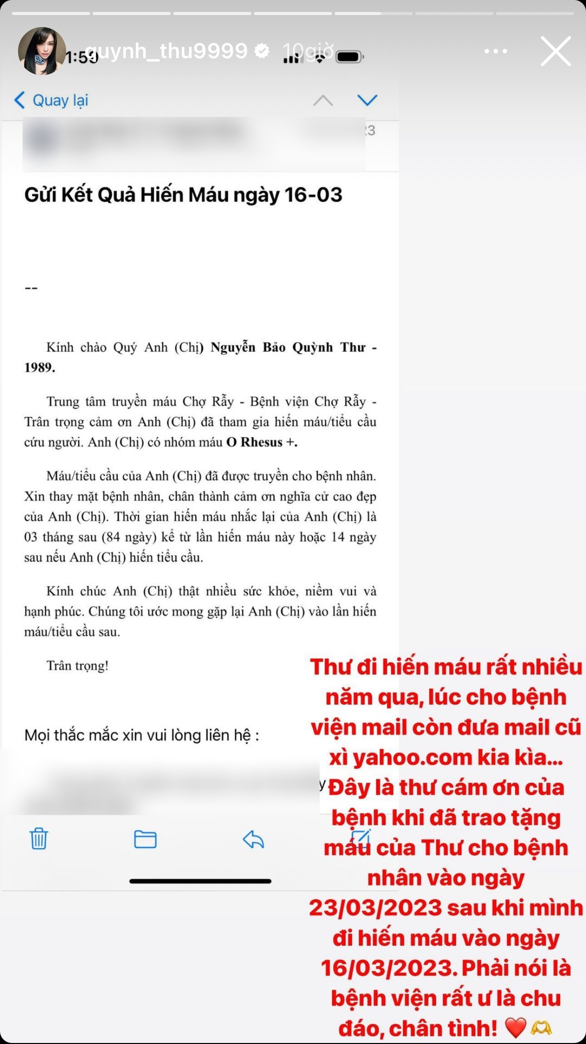 Động thái của Diệp Lâm Anh sau khi Quỳnh Thư lên tiếng về nghi vấn sử dụng chất kích thích - Ảnh 2.