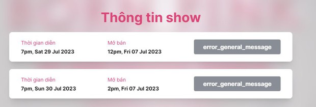 Trang web mua vé BLACKPINK lỗi không thể truy cập hơn 10 phút, nhanh chóng SOLD OUT vé VIP và nhiều hạng khác! - Ảnh 1.