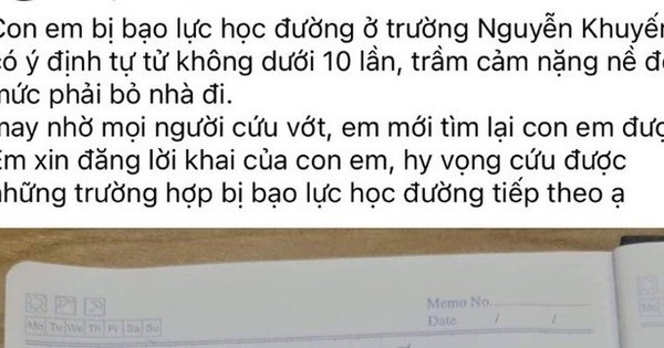 Vụ phụ huynh tố cáo con bị bạo lực: Nhật ký nam sinh viết gì?