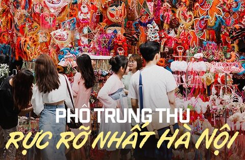 Ảnh: Phố Trung thu rực rỡ nhất Hà Nội tưng bừng đón người dân đến vui chơi, …