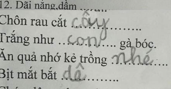 Bài kiểm tra tiếng Việt lớp 1 khiến người lớn ngậm ngùi “khó …