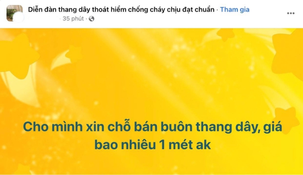 Thang dây thoát hiểm được người dân tìm mua online: Nơi tăng giá, nơi cháy hàng - Ảnh 2. Thang dây thoát hiểm được người dân tìm mua online: Nơi tăng giá, nơi cháy hàng - Ảnh 2.