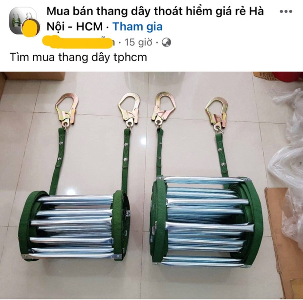 Thang dây thoát hiểm được người dân tìm mua online: Nơi tăng giá, nơi cháy hàng - Ảnh 4. Thang dây thoát hiểm được người dân tìm mua online: Nơi tăng giá, nơi cháy hàng - Ảnh 4.