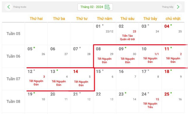 Tết Nguyên đán năm nay được nghỉ mấy ngày? - Ảnh 1.