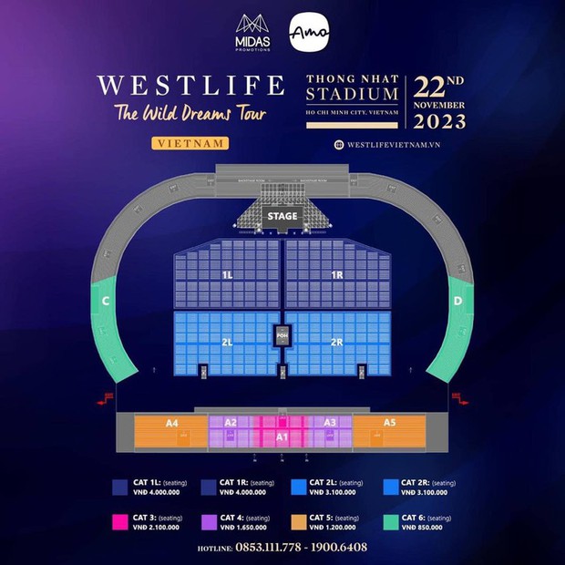 Công bố giá vé concert Westlife tại Việt Nam: Cao nhất chỉ 4 triệu đồng, toàn bộ đều là vé ngồi! - Ảnh 1.