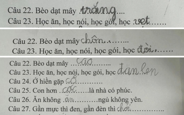 Cười đau ruột với những bài tập khó đỡ của học sinh tiểu học: Đúng là chỉ có trẻ nhỏ mới nghĩ được như thế! - Ảnh 1.