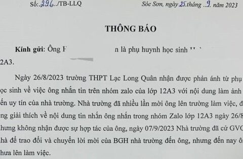 Bố phản ánh về thu chi, con bị nhà trường “từ chối giáo dục”