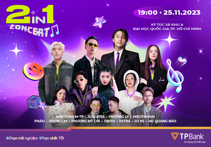 Sơn Tùng M-TP, HIEUTHUHAI cùng dàn sao đình đám làng nhạc lên lịch hẹn tại TPBank 2in1 Concert - Ảnh 1.