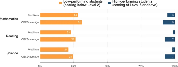 Học sinh Việt Nam tụt hạng về khả năng đọc hiểu, toán học và khoa học - Ảnh 1.