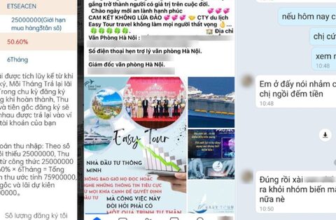 Nạn nhân của app Easy Tour mắng người vì nhận được lời khuyên ngừng đầu tư: …