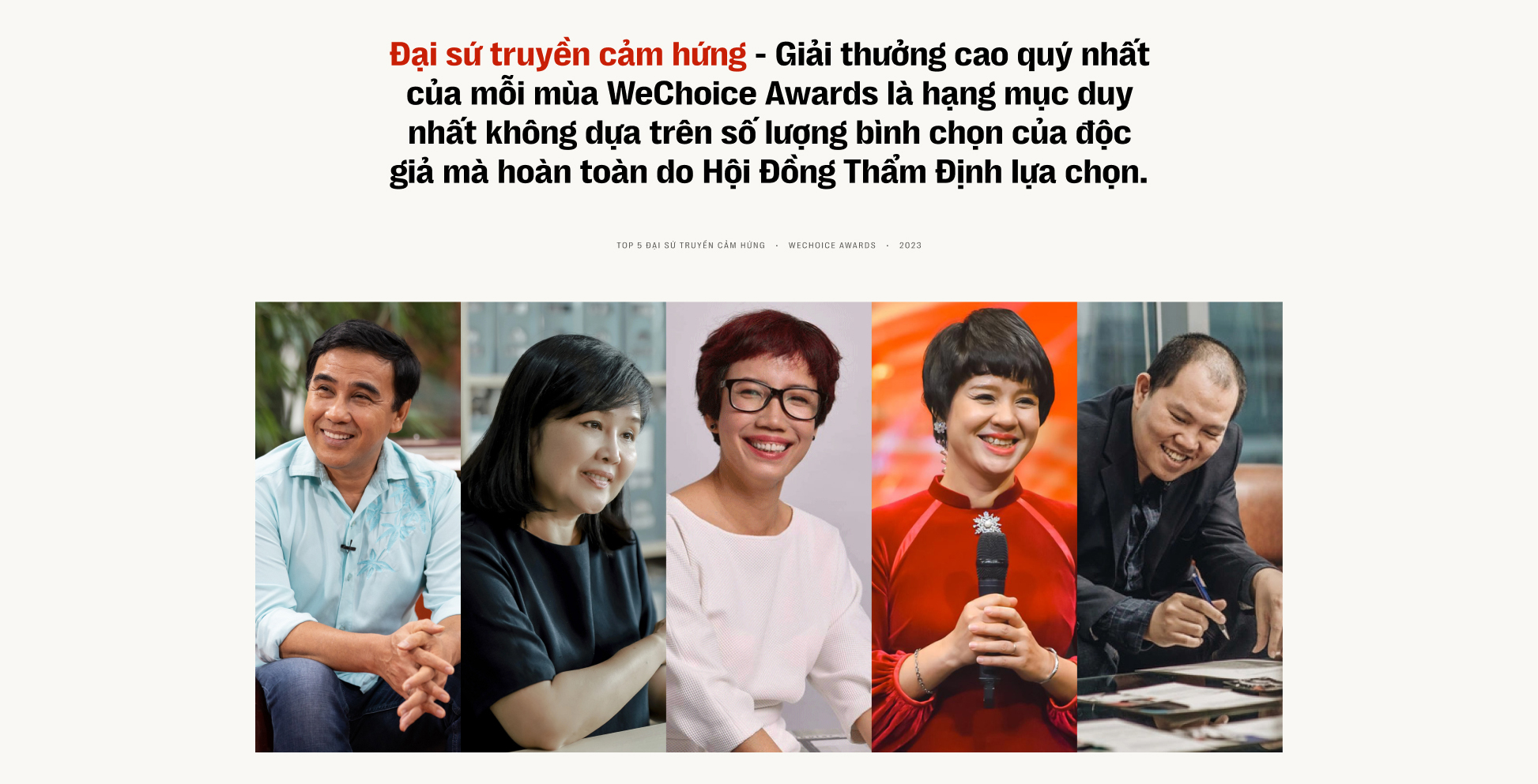 5 Đại sứ truyền cảm hứng do Hội đồng thẩm định WeChoice Awards 2023 lựa chọn: Vì sao lại là họ? - Ảnh 1.