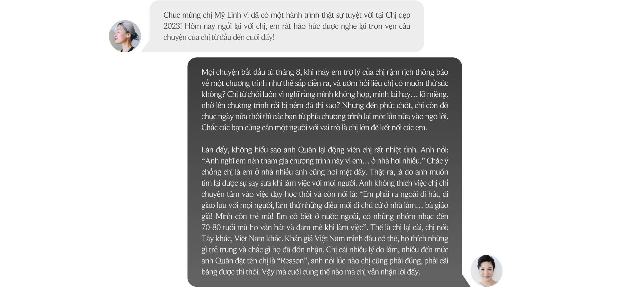 Diva Mỹ Linh: Tôi tìm đủ lý do để không tham gia Chị đẹp, đến mức anh Quân đặt cho tôi biệt danh là “Reason” - Ảnh 2.