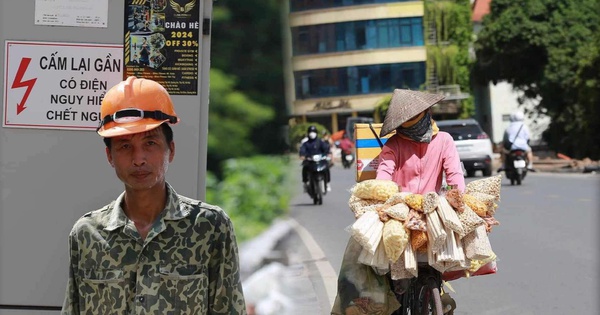 Hà Nội nắng như chảo lửa, người lao động nhọc nhằn mưu sinh dưới nhiệt độ gay gắt