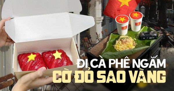 Đi cà phê những những ngày này thật thích, khắp nơi nơi đều ngập sắc cờ đỏ sao vàng đón Quốc Khánh 2/9