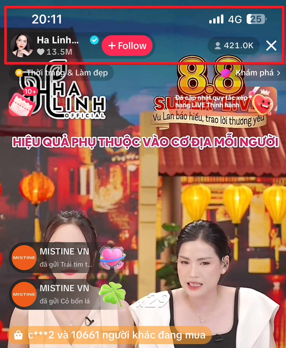 Võ Hà Linh bỗng ngã ra, khóc lóc ngay trên sóng livestream- Ảnh 2.