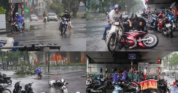 Hà Nội: Gió bão quật bay người, chủ phương tiện bỏ xe chạy ‘thoát thân’