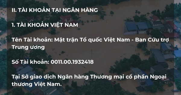 Muốn hỗ trợ đồng bào bị thiên tai, quyên góp qua những số tài khoản nào?