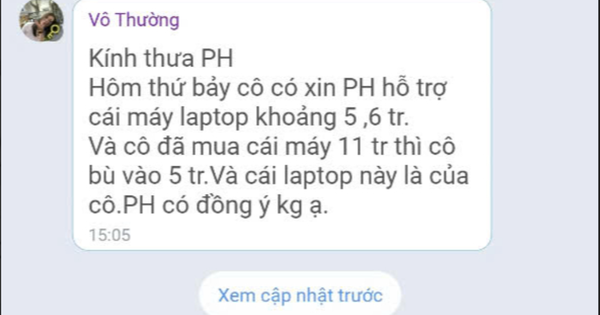 Vụ cô giáo “xin phụ huynh mua laptop bất thành”: Lãnh đạo UBND quận 1 lên tiếng