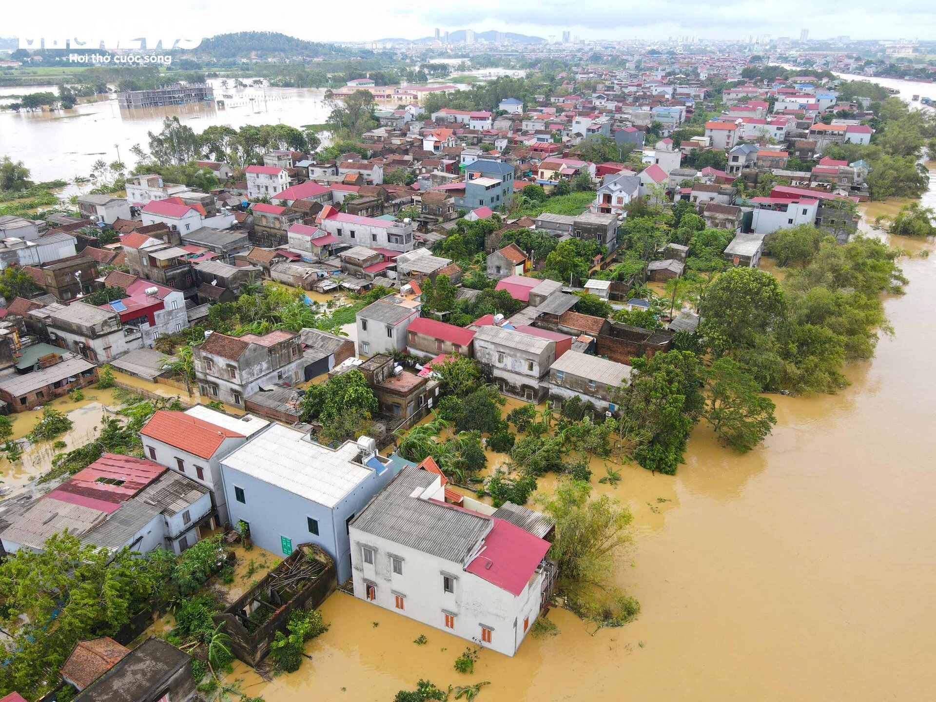 Lũ sông Cầu cao nhất trong gần 40 năm, 9.000 người dân Bắc Giang bị cô lập- Ảnh 2.