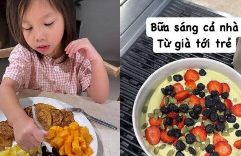 Chỉ là một bữa sáng đơn giản cho Lisa – Leon nhưng sao Hà Hồ lại khiến hội mẹ bỉm ngưỡng mộ thế này?