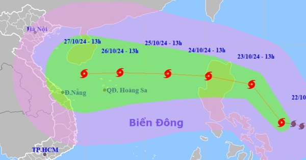 Bão Trami sẽ giật cấp 14, sóng biển cao 6-8 m, hướng vào Việt Nam