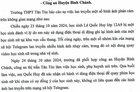 Vụ hàng ngàn clip nữ sinh bị quay lén trong nhà vệ sinh: Trường mời 1 học sinh lên làm việc