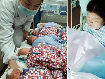 Mẹ bầu mỗi lần siêu âm lại phát hiện có thêm con, kỳ tích khi hạ sinh 5 thiên thần