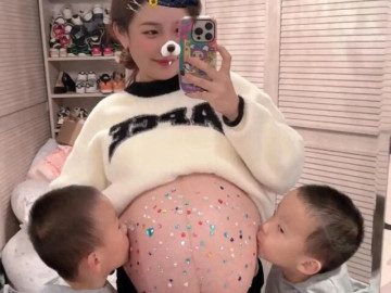 Bà mẹ 9X sinh đôi rồi lại mang thai 3, người chồng suýt ngất còn bác sĩ thì hân hoan chúc mừng