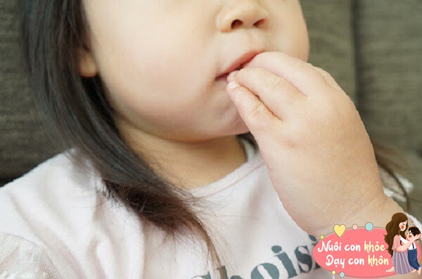 Chú ý không nên để trẻ hình thành một số thói quen xấu như cắn móng tay...