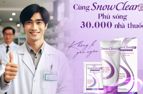 Cùng dầu gội Snowclear One phủ sóng 30.000 nhà thuốc, không lo gàu ngứa