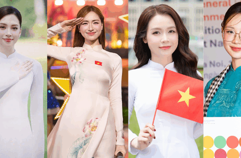 Giai nhân Vbiz nô nức mừng Đại Lễ 30/4: Áo dài lần nữa lên ngôi!