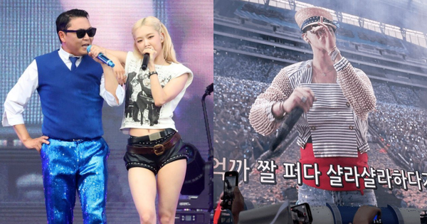 G-Dragon và Rosé “phá đảo” concert nhạc nước của PSY