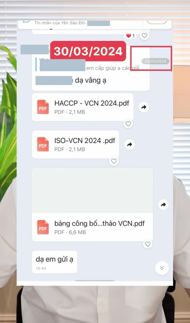 Bác sĩ Cung công khai tin nhắn, hình ảnh làm việc với nhãn hàng yến giá rẻ, còn Lê Anh Nuôi phản ứng lạ- Ảnh 2.