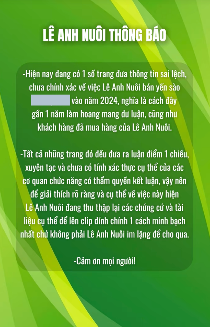 Bác sĩ Cung công khai tin nhắn, hình ảnh làm việc với nhãn hàng yến giá rẻ, còn Lê Anh Nuôi phản ứng lạ- Ảnh 5.