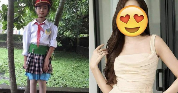 Bức ảnh bé gái đeo khăn quàng đỏ gây sốt: Giờ là Hoa hậu học giỏi, sở hữu đôi chân đẹp nhất showbiz Việt