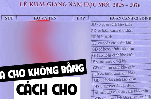 Tôi lặng người khi thấy danh sách trao quà công khai học sinh khó khăn: Thiếu một chút tinh tế, thừa một vết thương lòng!