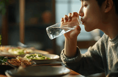 Ăn cơm có nên uống nước, uống canh?